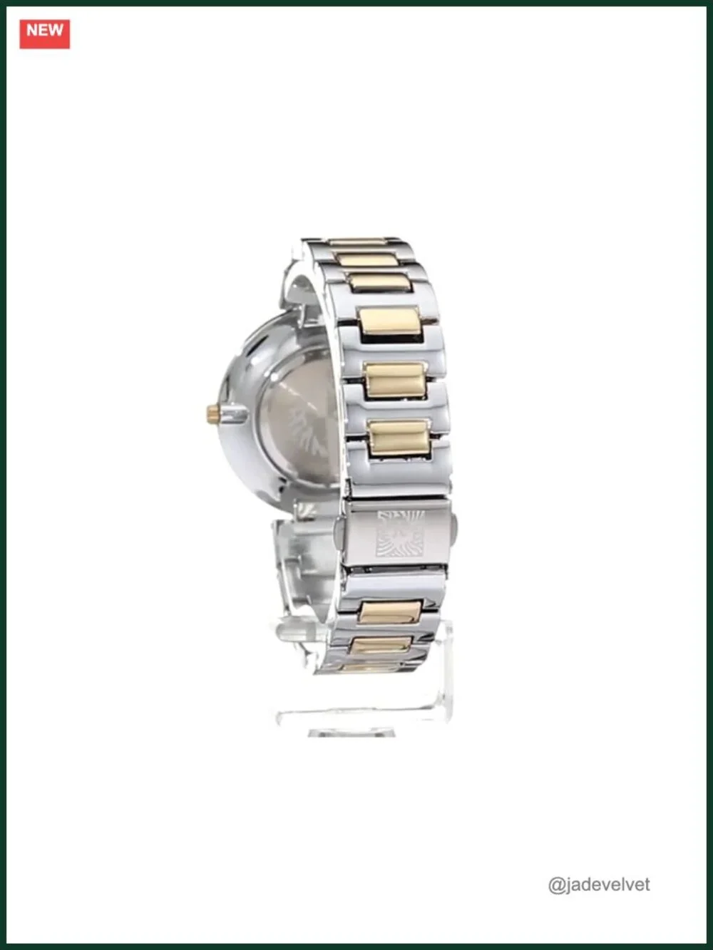 Women's Round Gold-Tone Metal Bracelet Watch with Quartz Movement